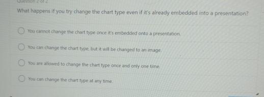 Solved What happens if you try change the chart type even if | Chegg.com