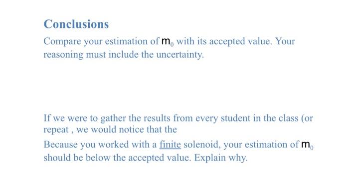 Solved Data Analysis Plot B Vs. I. According To Equation 1, | Chegg.com