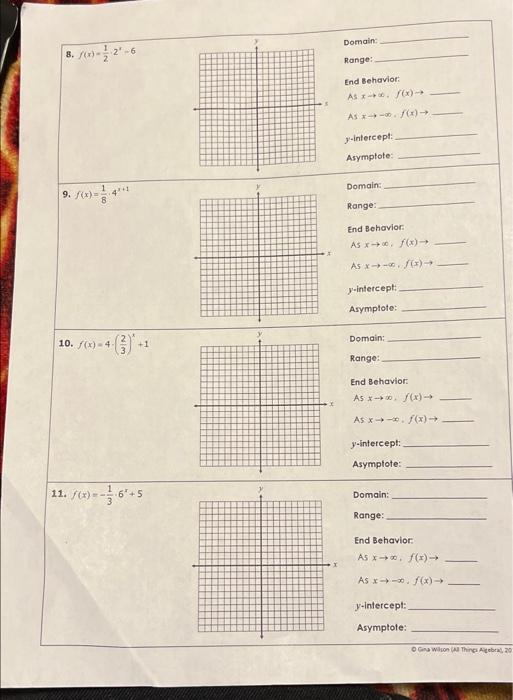 homework 7 graphing exponential functions answers