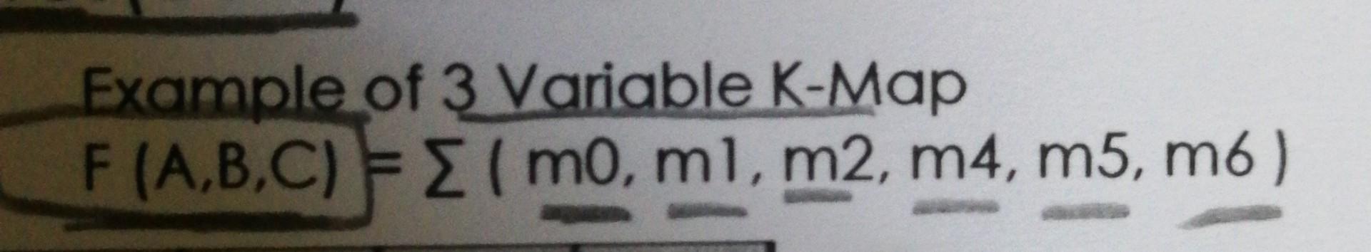 Example of 3 Variable K-Map | Chegg.com