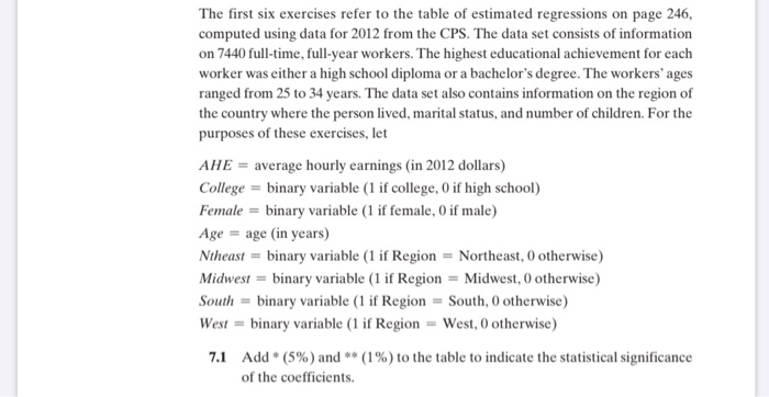 Solved The first six exercises refer to the table of | Chegg.com