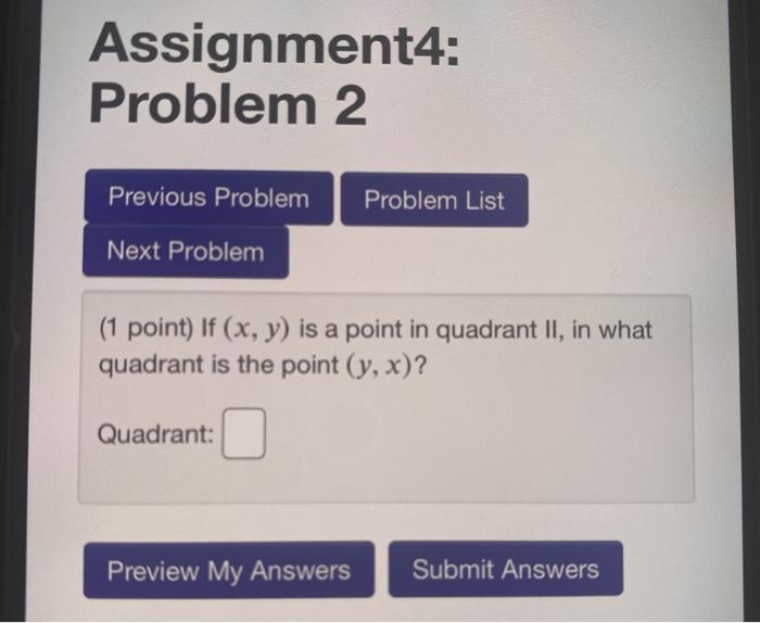 Solved Assignment4: Problem 1 Previous Problem Problem List | Chegg.com