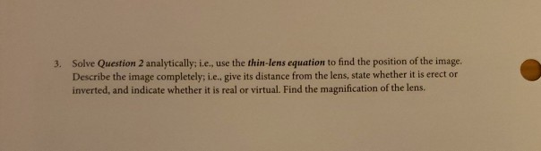 Solved LENSES 1. Explain the difference between a real image | Chegg.com