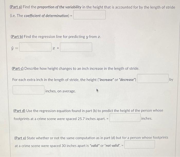 Solved Use The Following Information To Answer Parts (a)−(g) | Chegg.com