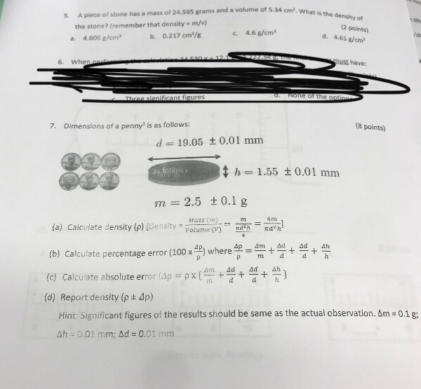 Solved 5 A Piece Of Stone Has A Mass Of 24 595 Grams And Chegg Com