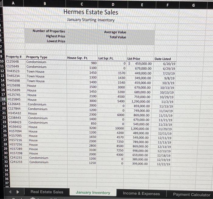 Solved On the January Inventory sheet, what is the average | Chegg.com