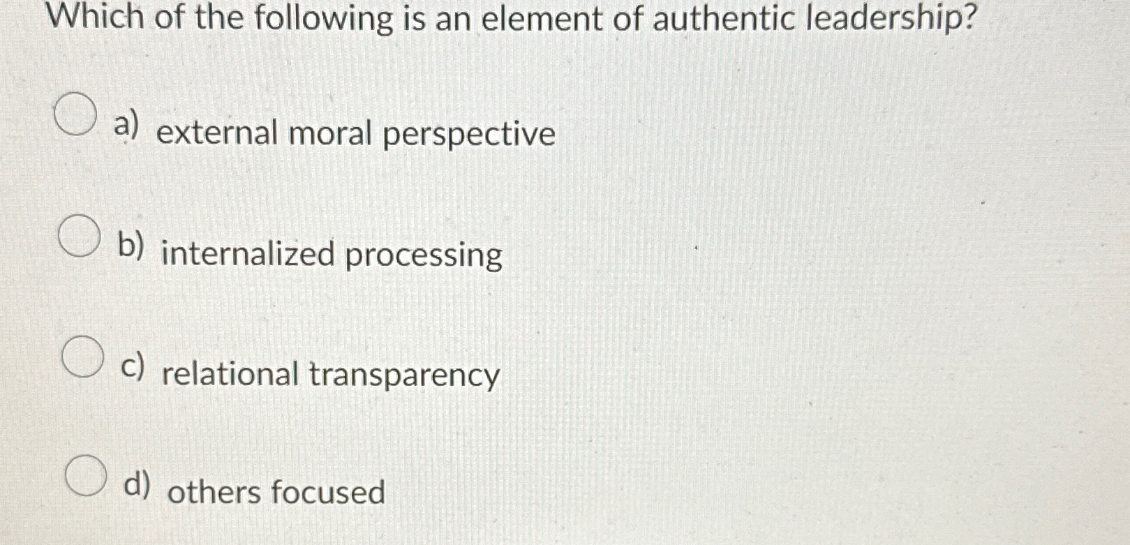 Solved Which of the following is an element of authentic | Chegg.com