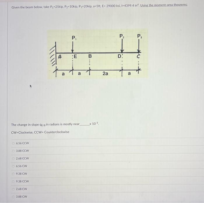 Solved Given the beam below, take | Chegg.com