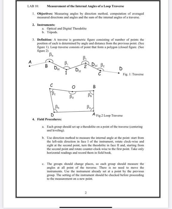Solved LAB 10: Measurement of the Internal Angles of a Loop | Chegg.com