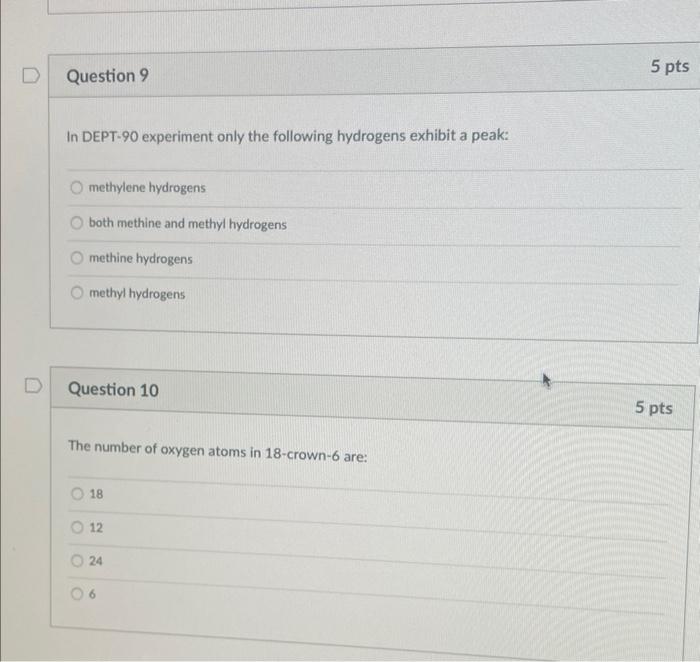 Solved In DEPT-90 experiment only the following hydrogens | Chegg.com