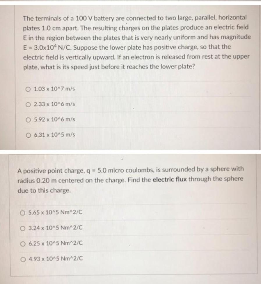 Solved The terminals of a 100 V battery are connected to two | Chegg.com