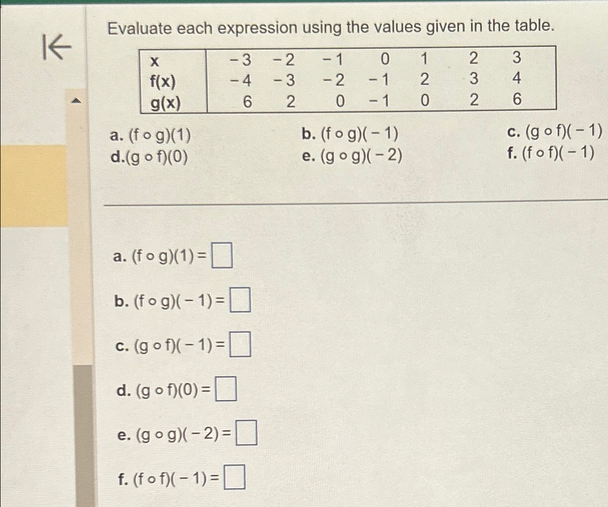 Solved Evaluate each expression using the values given in | Chegg.com