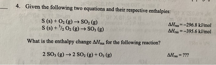 Solved 4. Given the following two equations and their | Chegg.com