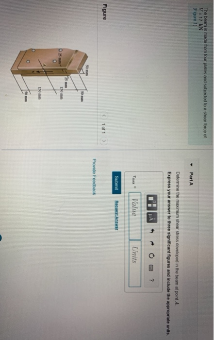 Solved The Beam Is Made From Four Plates And Subjected To A | Chegg.com