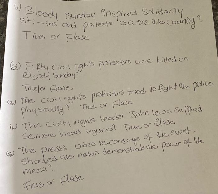 (1) Bloody sunday inspined Solidarity sti-ins and | Chegg.com