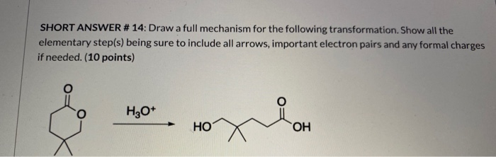 Solved Draw a full mechanism for the following | Chegg.com