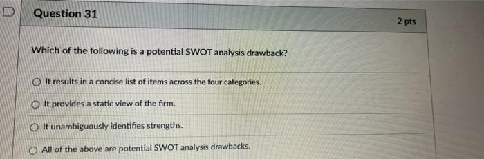 Solved D Question 6 2 pts The challenge in defining an | Chegg.com