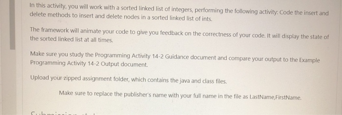 Solved *TWO PART QUESTION*1. Code the insert method of a | Chegg.com