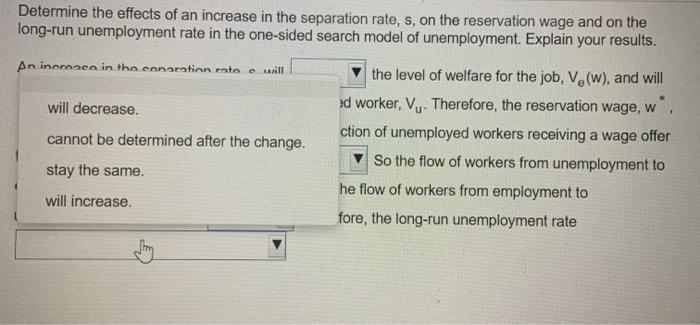 Solved Determine the effects of an increase in the | Chegg.com
