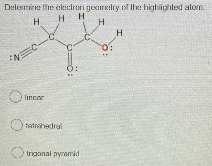 Solved Determine The Hybridization Of The Highlighted Atom: | Chegg.com