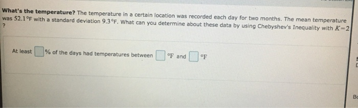 Solved What's the temperature? The temperature in a certain | Chegg.com