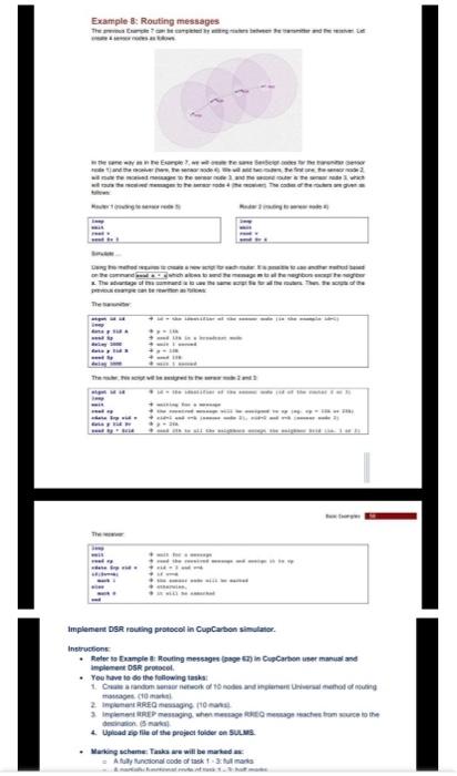 Example 8: Routing messages There mich The water and | Chegg.com