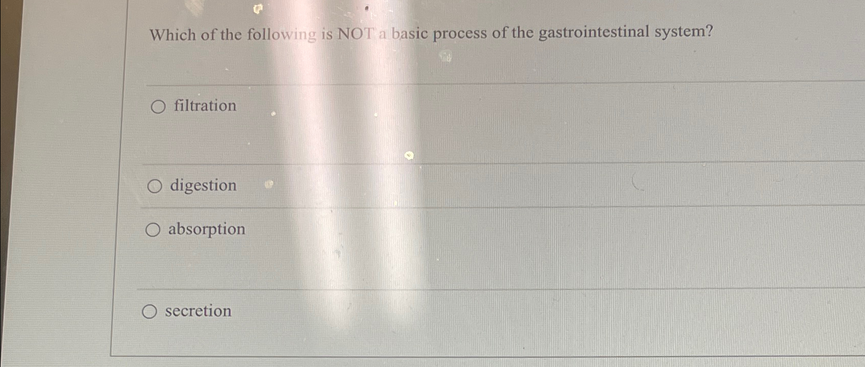 Solved Which of the following is NOT a basic process of the | Chegg.com