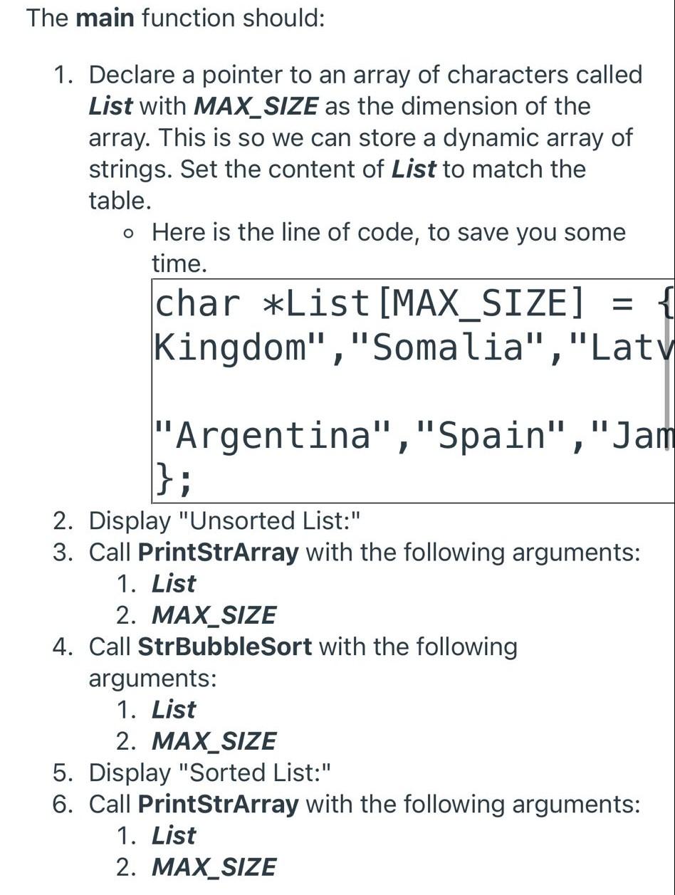Solved Description You have been tasked with alphabetically | Chegg.com