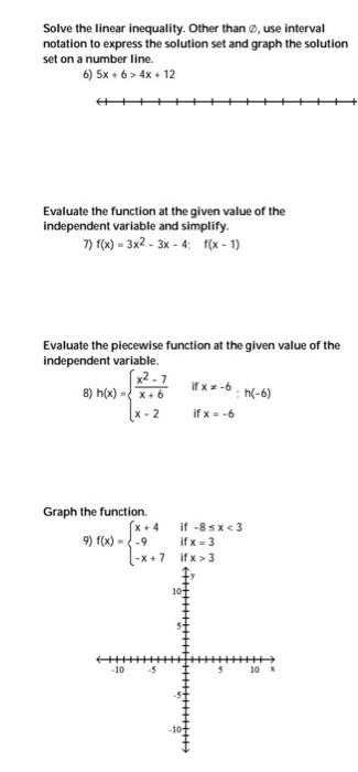 Solved Solve the linear inequality. Other than ∅, use | Chegg.com