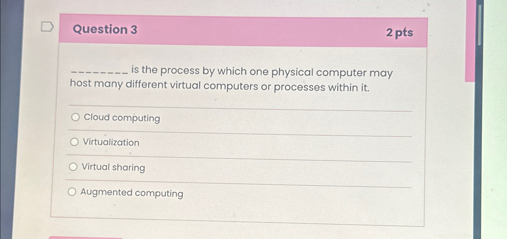 Solved Question 32ptsq, ﻿is the process by which one | Chegg.com