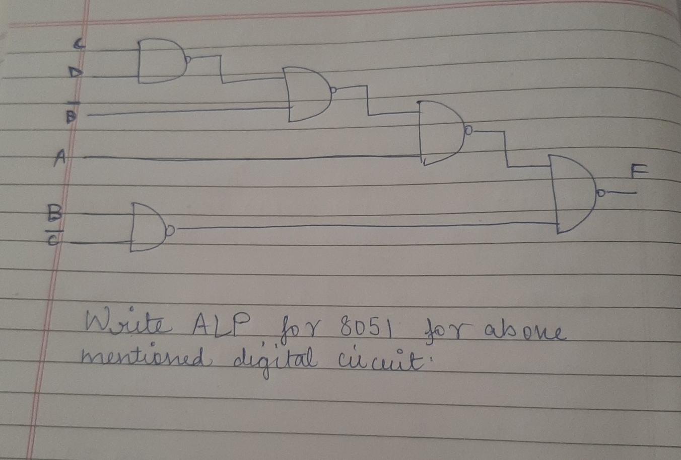 Solved D B А A B 10 Write ALP for 8051 for abone mentioned | Chegg.com