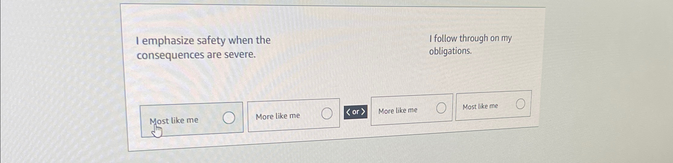 Solved I emphasize safety when the consequences are severe.I | Chegg.com