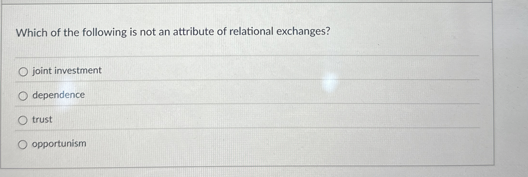 Solved Which of the following is not an attribute of | Chegg.com