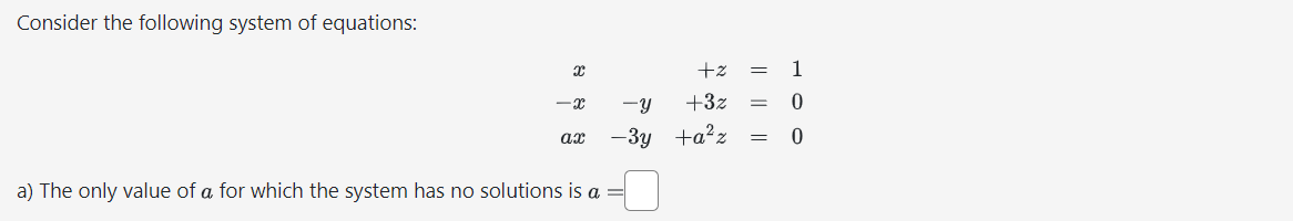 Solved Consider the following system of | Chegg.com