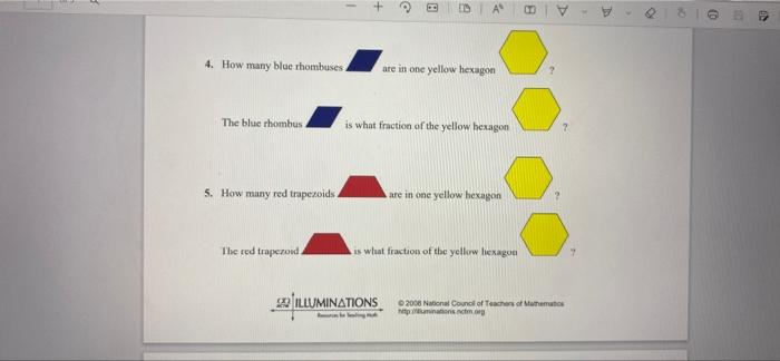 Solved 4. How many blue rhombuses. The blue rhombus i 5. How | Chegg.com