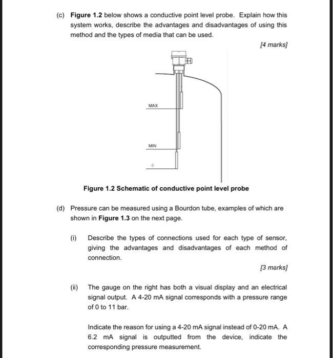 Solved (c) Figure 1.2 below shows a conductive point level | Chegg.com