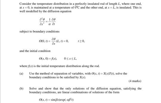 Solved Consider the temperature distribution in a perfectly | Chegg.com