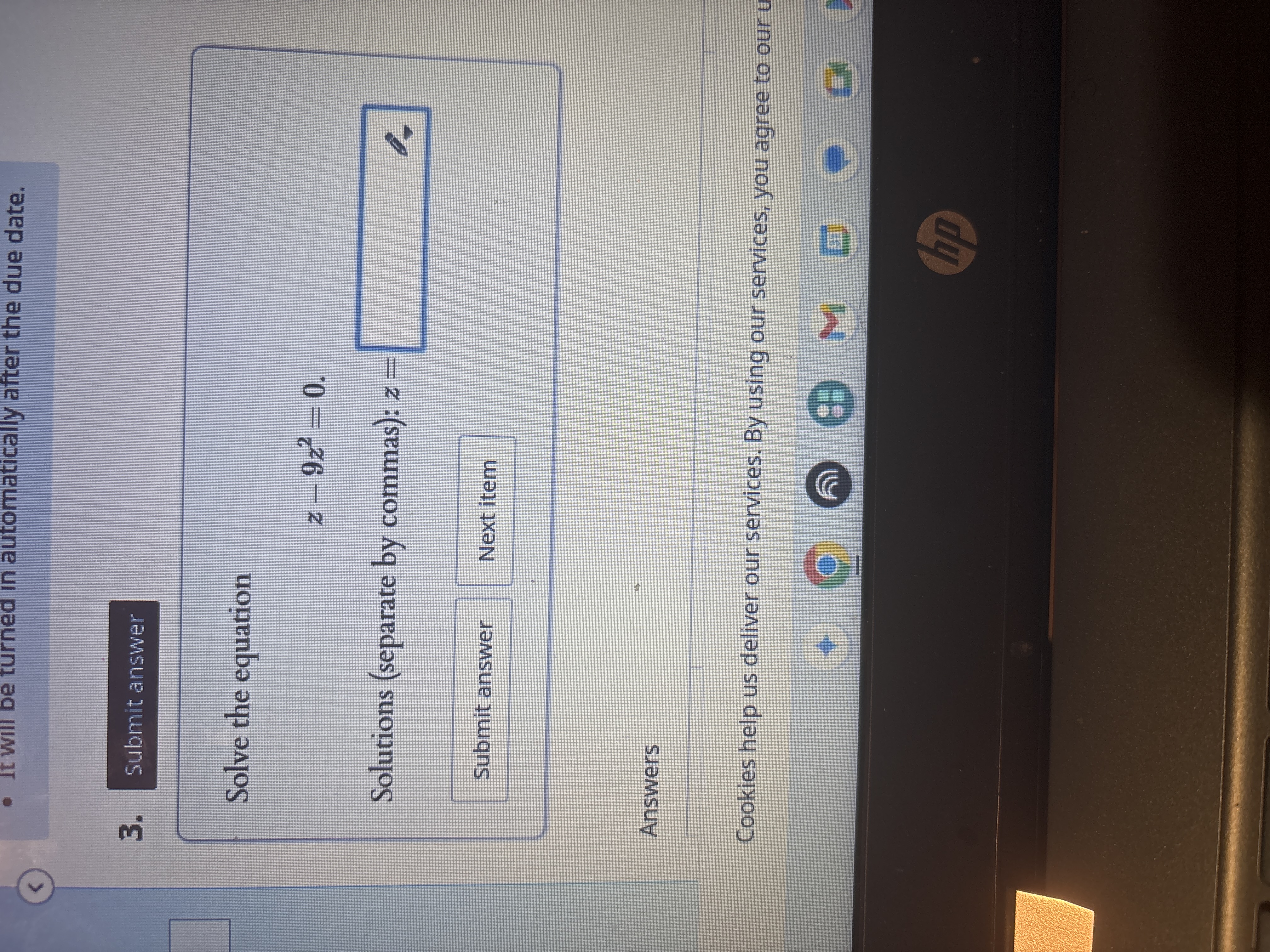 Solved - ﻿It will be turned in automatically after the due | Chegg.com
