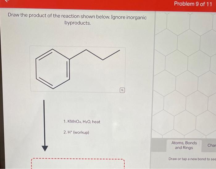 Solved Problem 1 of 1 Draw the product of the reaction shown | Chegg.com