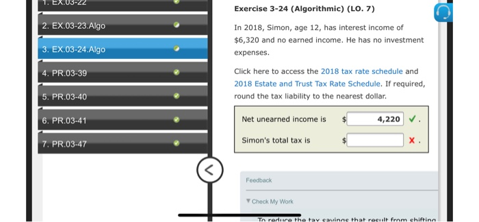 Solved 1. EX.03-22 Exercise 3-24 (Algorithmic) (LO. 7) 2. | Chegg.com