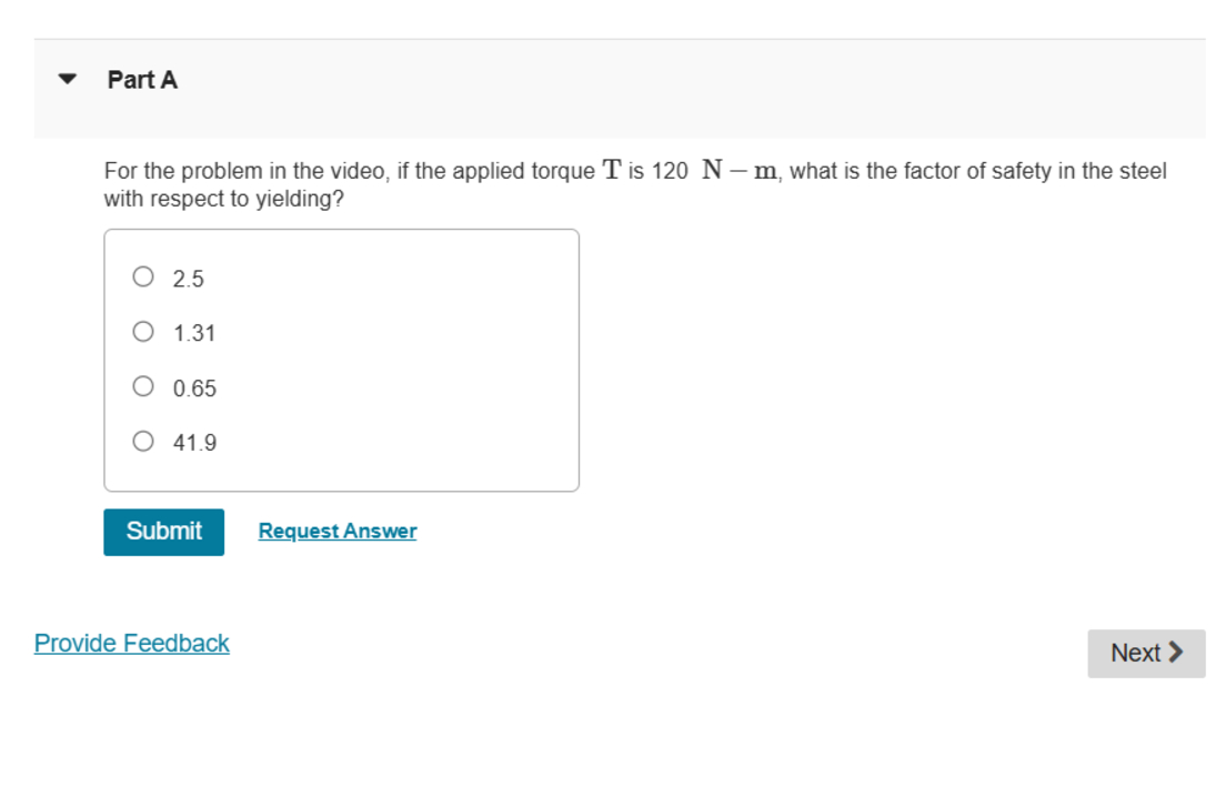 Solved For the problem in the video, if the applied torque | Chegg.com