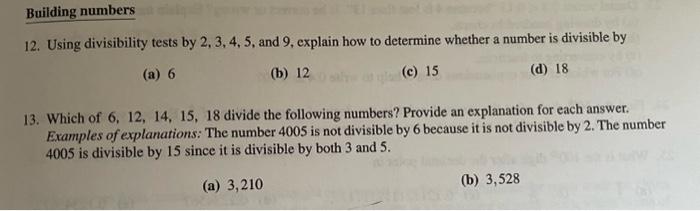 Solved 12. Using divisibility tests by 2,3,4,5, and 9 , | Chegg.com