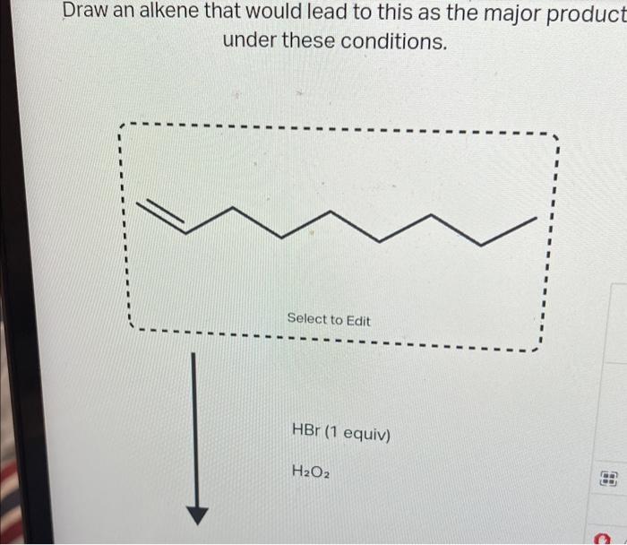 Solved Draw An Alkene That Would Lead To This As The Major | Chegg.com