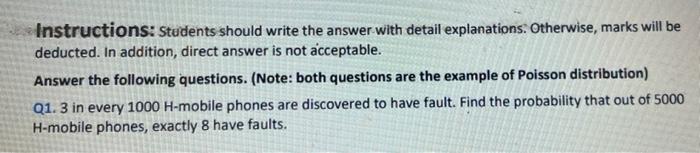 Solved Instructions: Students should write the answer with | Chegg.com
