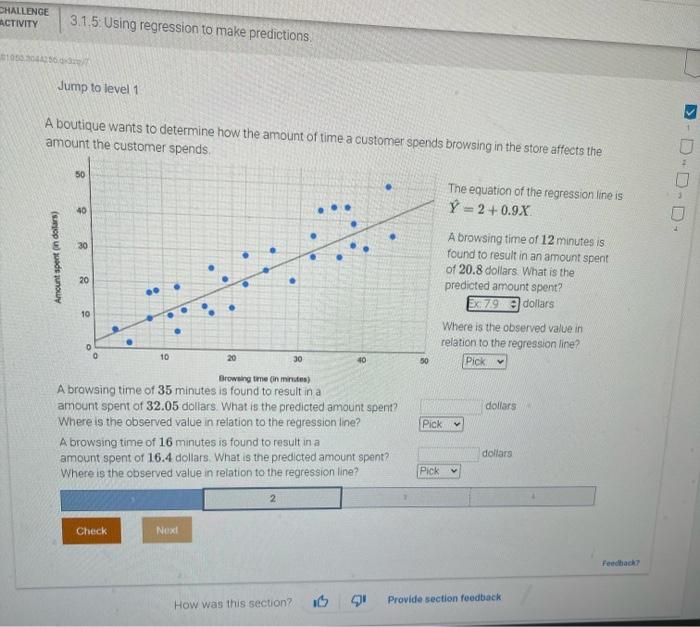 Solved A boutique wants to determine how the amount of time | Chegg.com