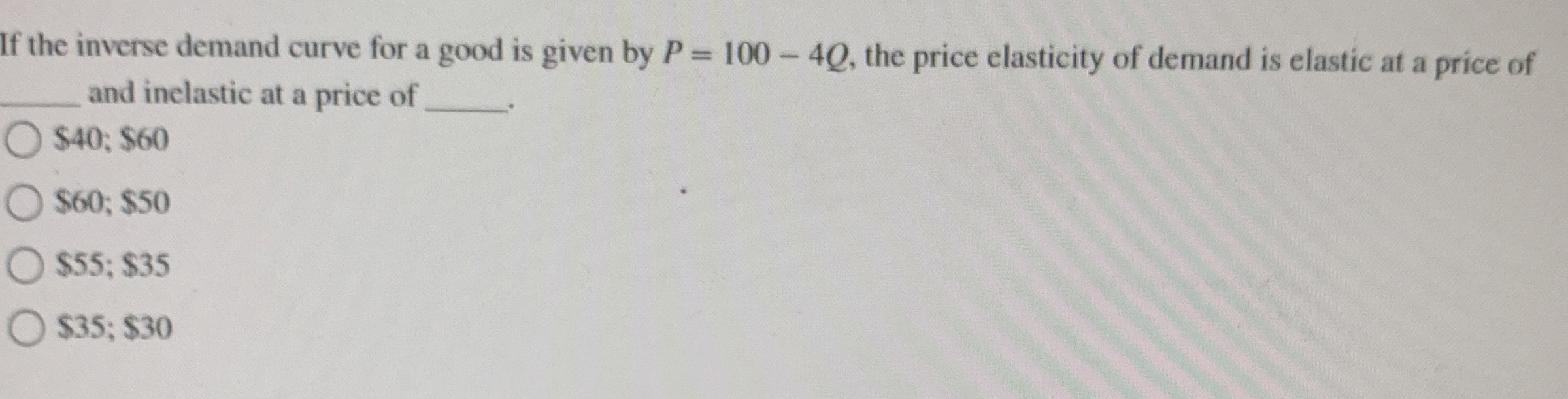 Solved If the inverse demand curve for a good is given by | Chegg.com