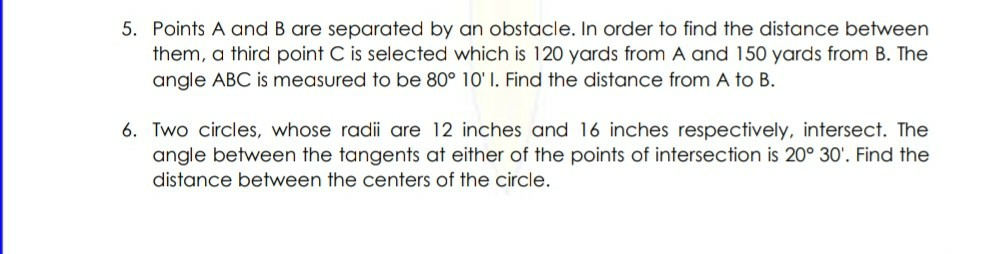 Solved 5. Points A and B are separated by an obstacle. In | Chegg.com