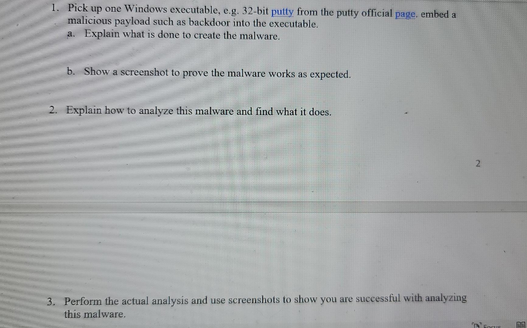 Solved 1. Pick up one Windows executable, e.g. 32bit putty