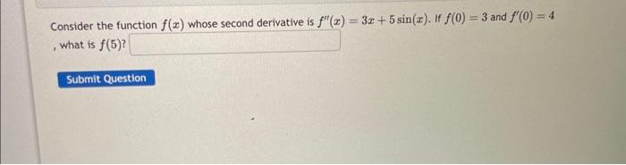Solved Consider the function f(x) whose second derivative is | Chegg.com