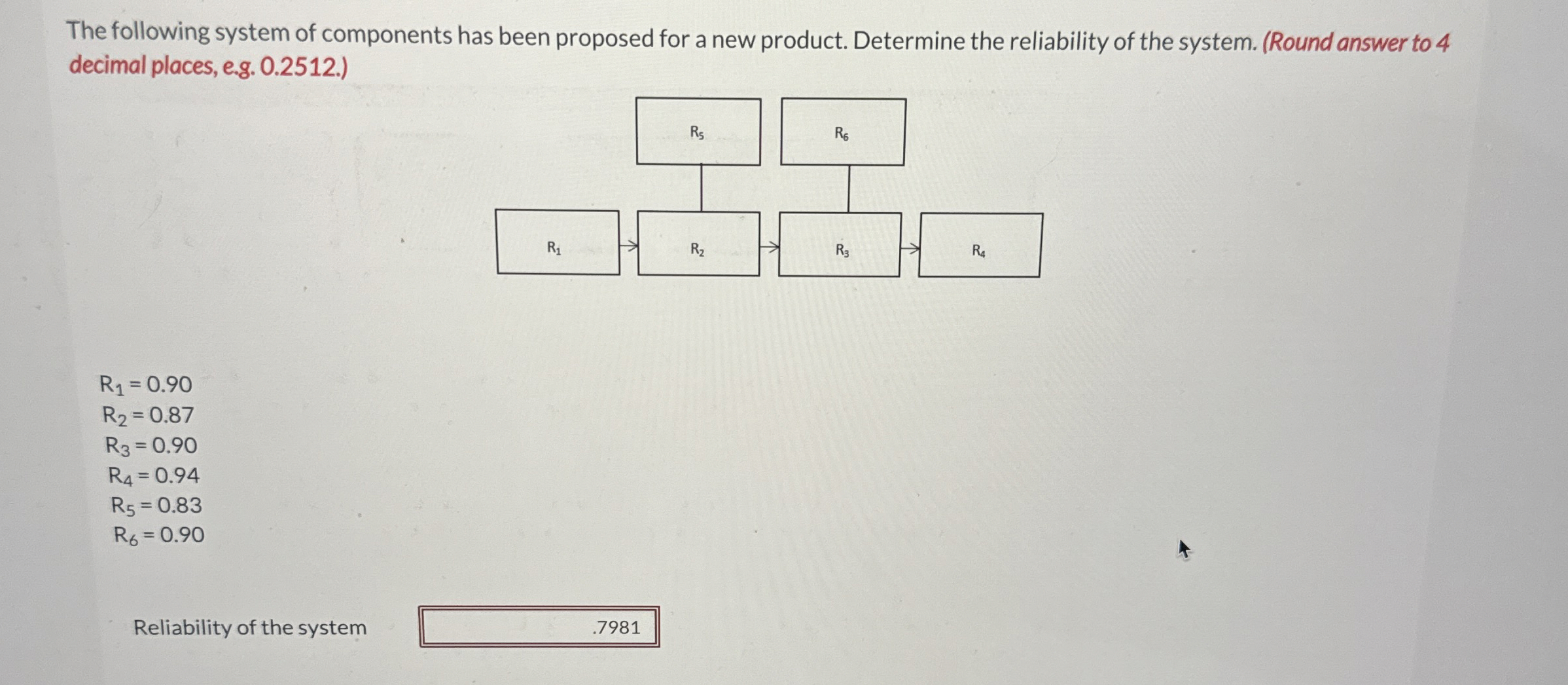 Solved The following system of components has been proposed | Chegg.com